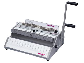 Renz – SRW 360 // Manual 3:1 wire comb binding machine. 360 mm working width. Binds up to 135 sheets. QSA function for quick deactivation of punching pins.