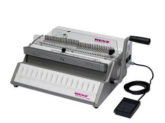Renz – SRW 360 Comfort Plus // Electric 3:1 wire comb binding machine. 360 mm working width. Binds up to 135 sheets. QSA function for quick deactivation of punching pins.